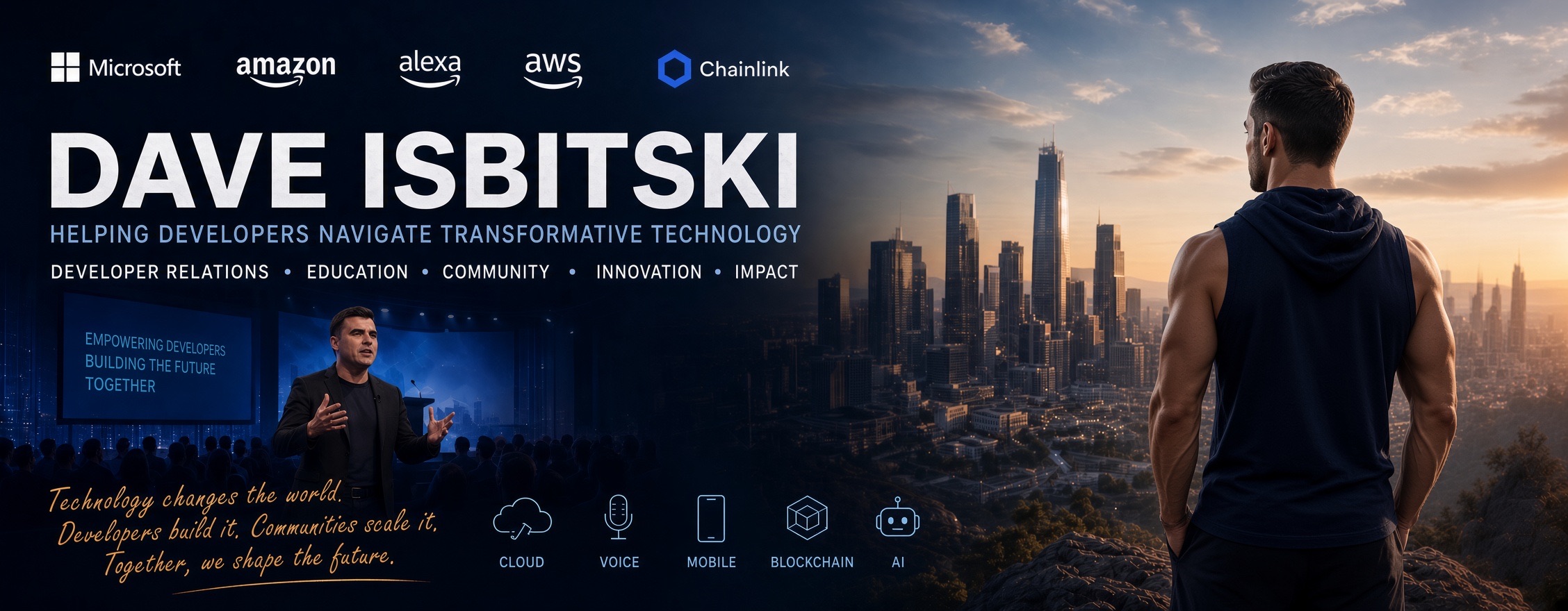 Dave Isbitski career and technology banner